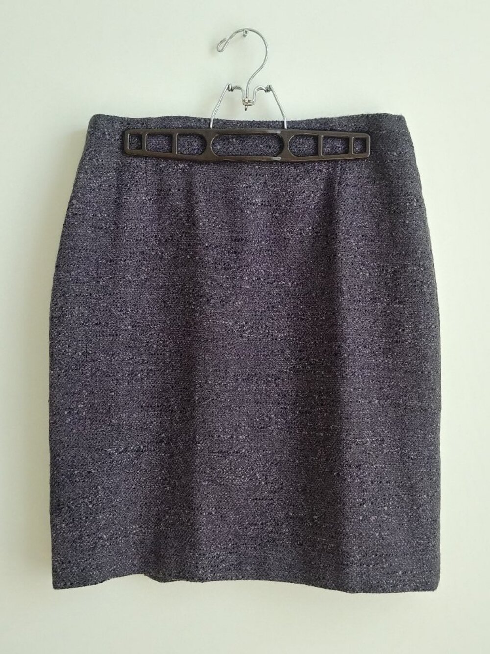Teenflo made in Canada purple wool tweed skirt size 10 runs small